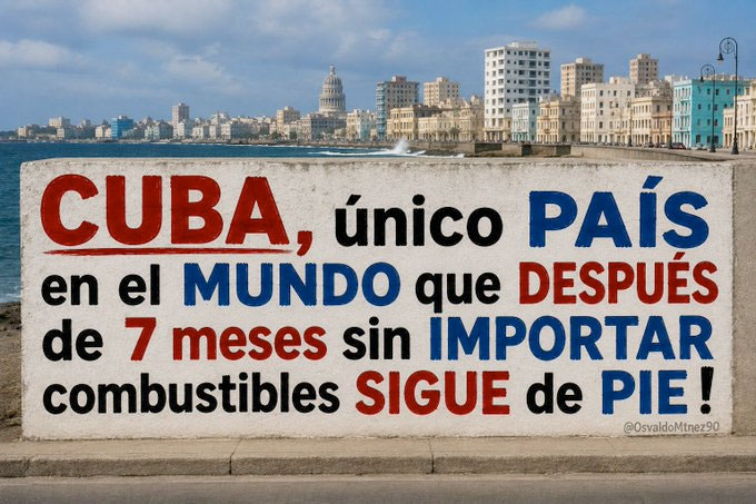 Cuba, bloqueo energético | Fuente: @OsvaldoMtnez90