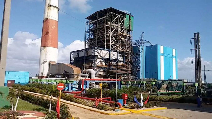 Planta generación de energía en Cuba | Fuente: @CubaMINREX