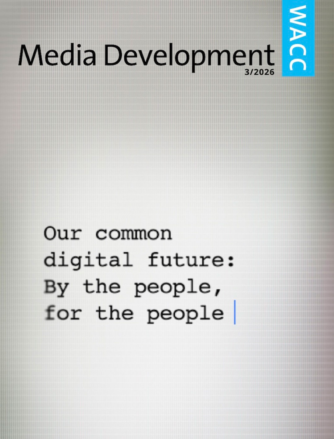 Portada del número 2026-3 de la revista Media Development