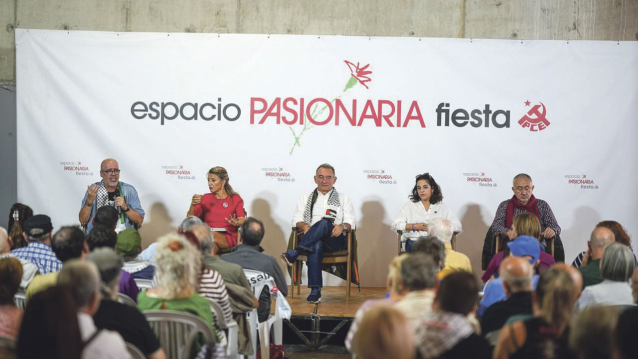 Fiesta PCE. Acto con líderes sindicales y ministra de Trabajo Yolanda Díaz | Foto: PCE