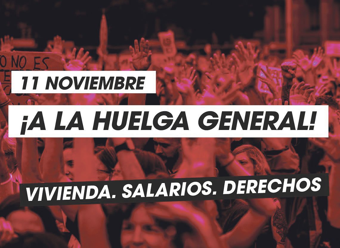 Cartel PCE Huelga General 11N
