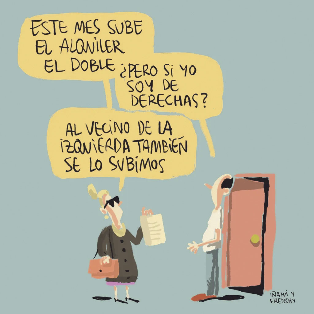 Viñeta de Iñaki y Frenchy: "Sube el alquiler"